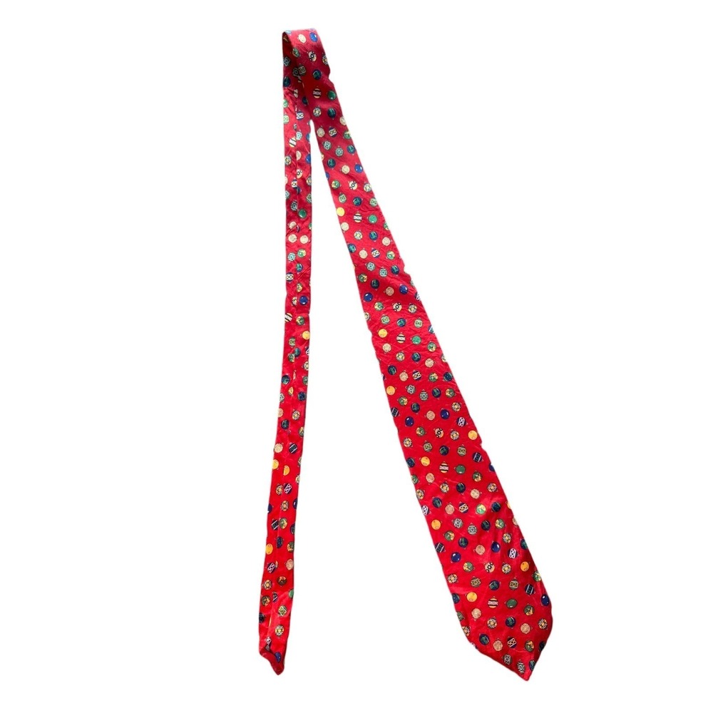 Saks Fifth Avenue Holiday Tie Men's Red Ornament Christmas